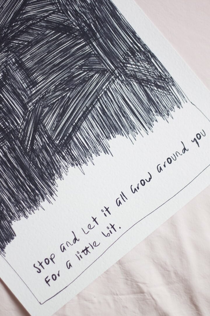 Positive vibe frame - Stop and let it all grow