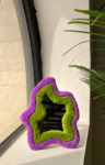 trendy tufted mirror